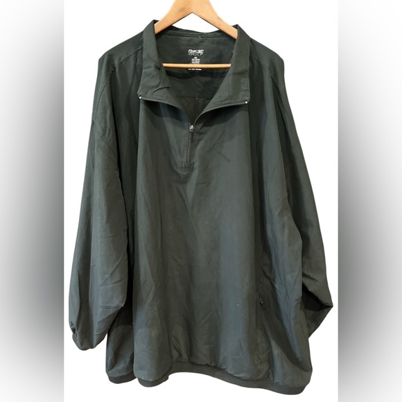 NWT Rbk GOLF Golf Jacket Men’s Big &Tall Black Solid Windbreaker Pullover sz 5XL - Picture 1 of 8